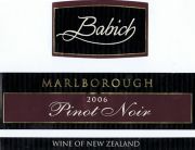 Marlborough-Babich-pinot noir